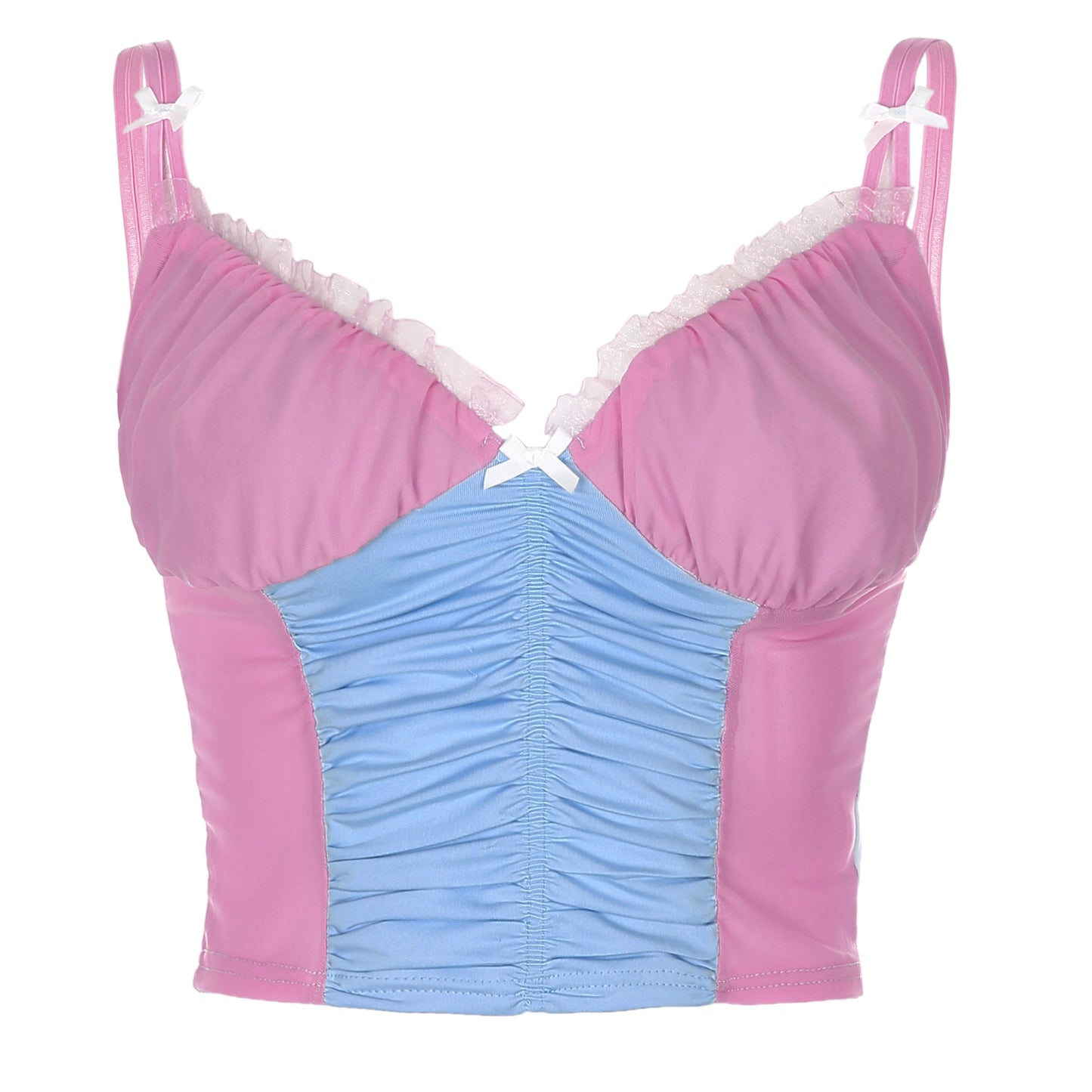 Cropped Top Dentelle Rose