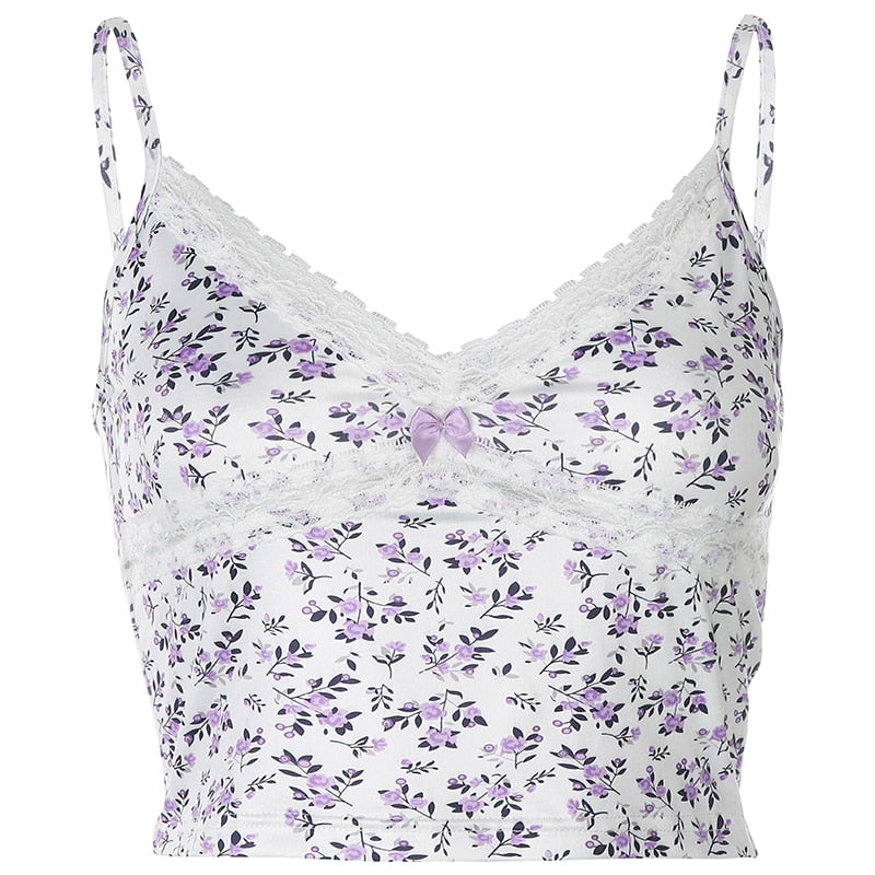 Débardeur Dentelle Violet