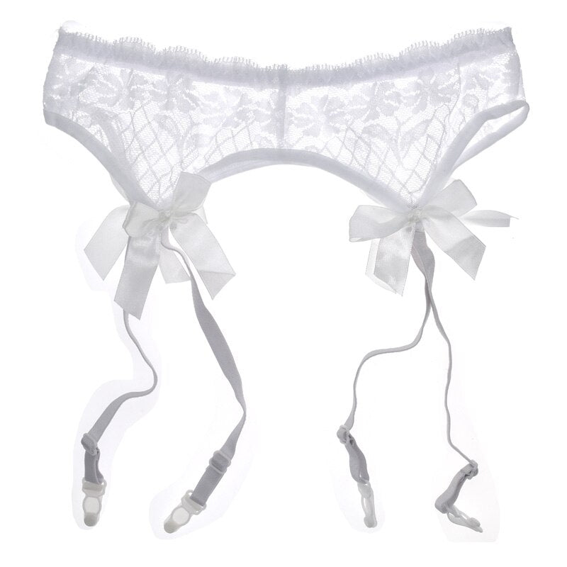 Porte-jarretelles dentelle blanc | Culottes pour femme Porte-jarretelles dentelle blanc | Culottes pour femme