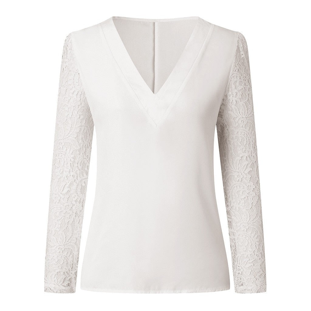 Haut Dentelle Femme Chic Blanc