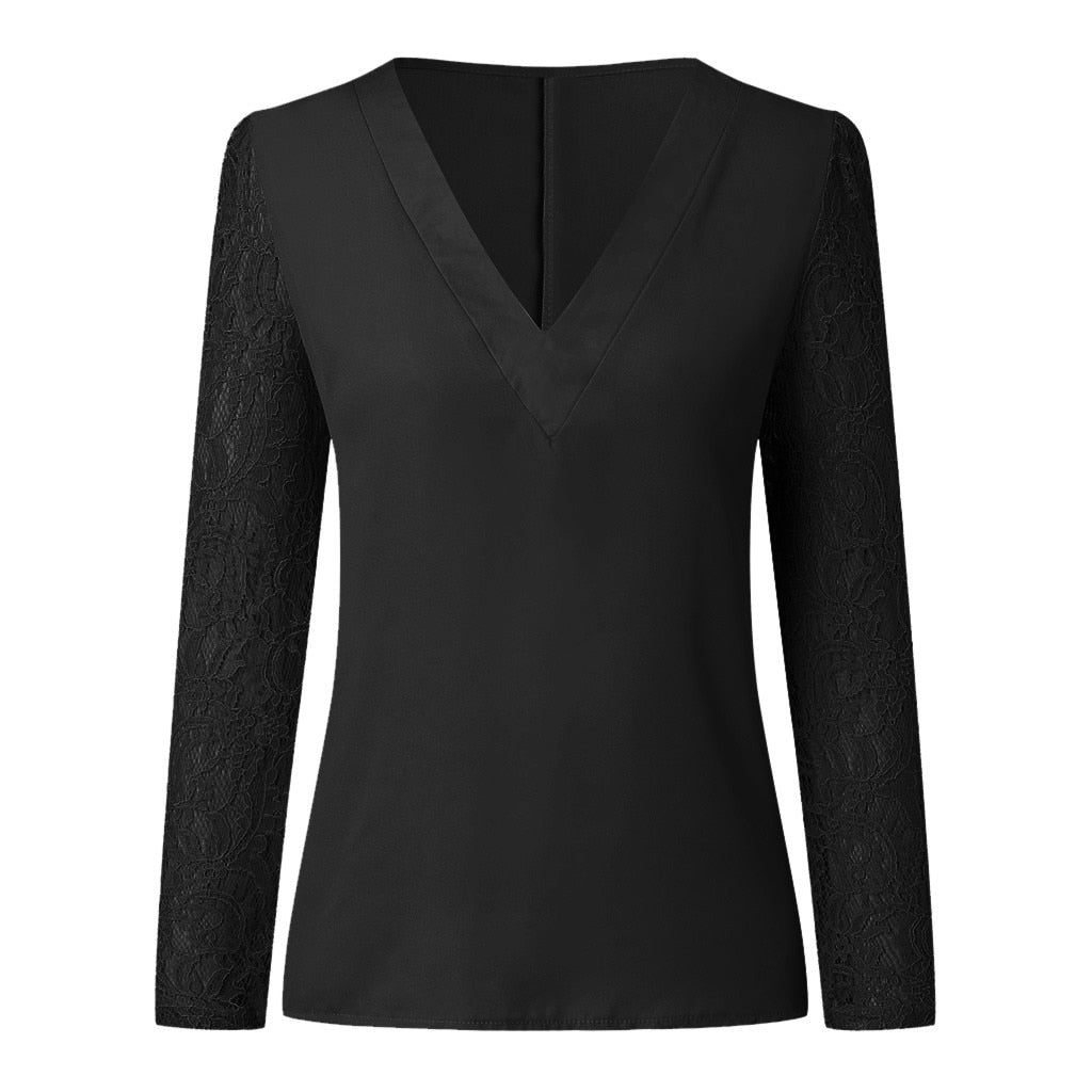 Haut Dentelle Femme Chic Noir