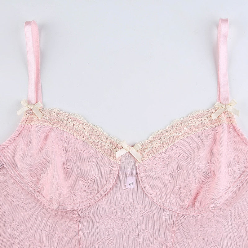 Haut Dentelle Rose