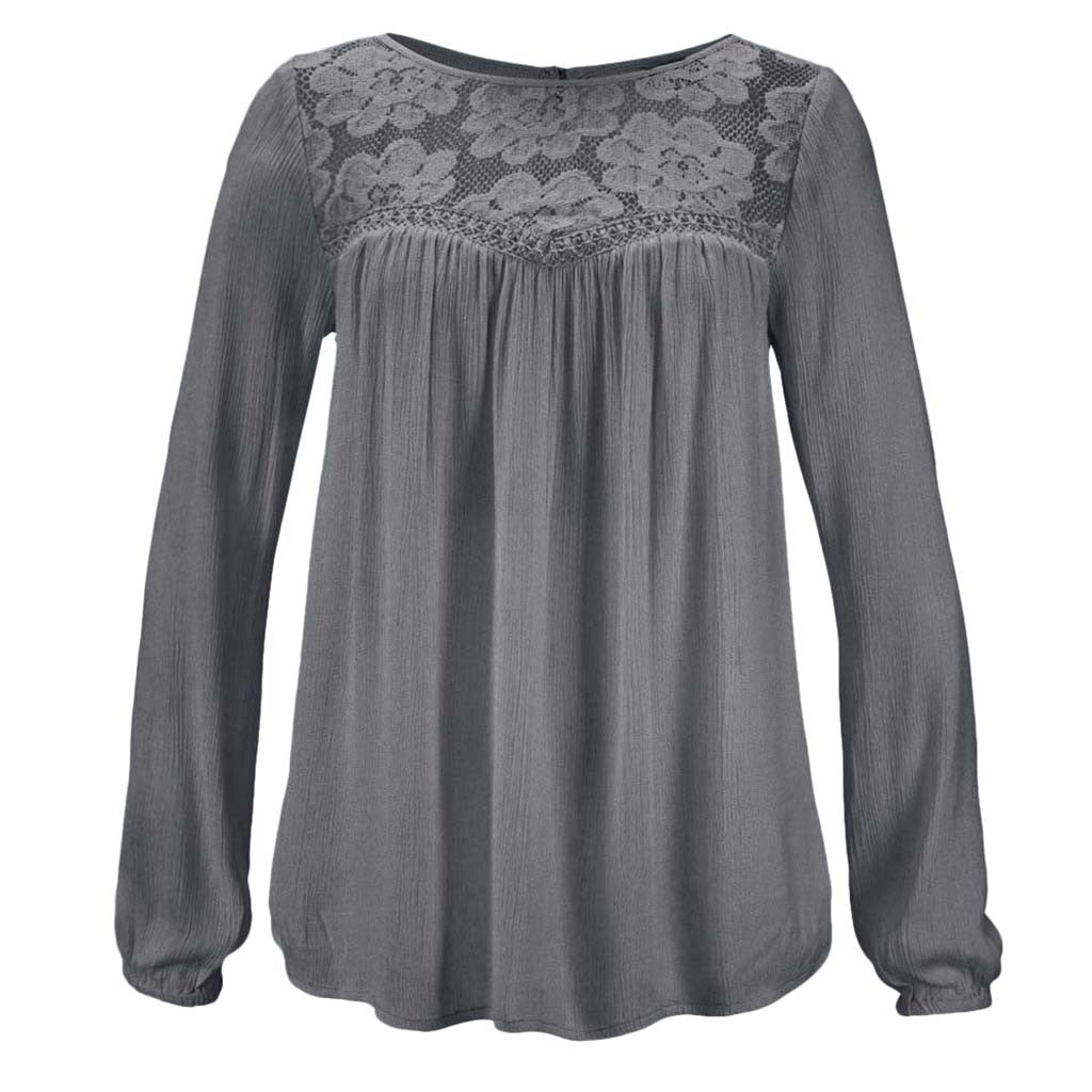 Haut Dentelle Gris