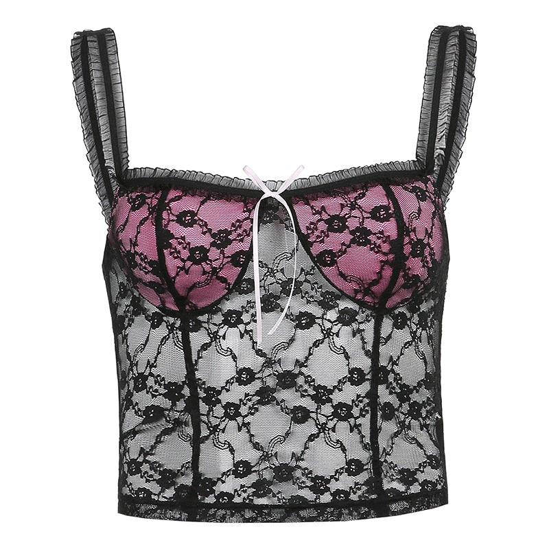 Haut Femme Dentelle Noir