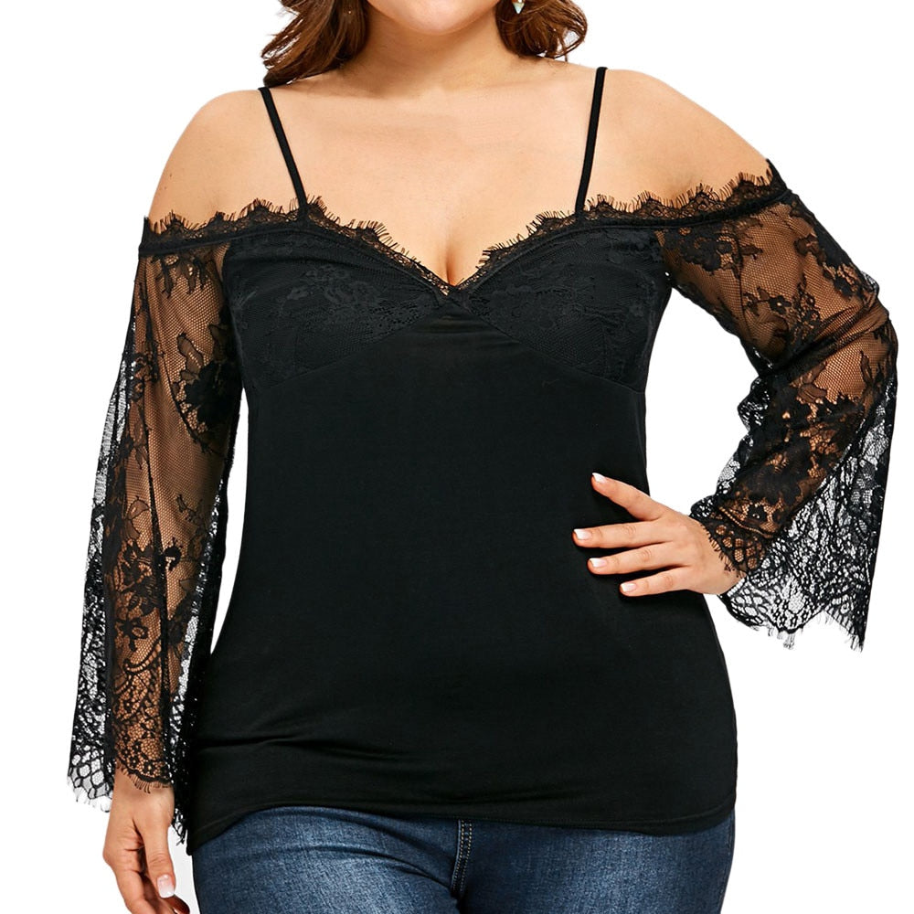 Haut Noire Dentelle Grande Taille