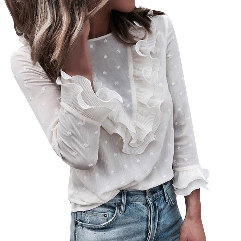 Haut en Dentelle Blanc Femme