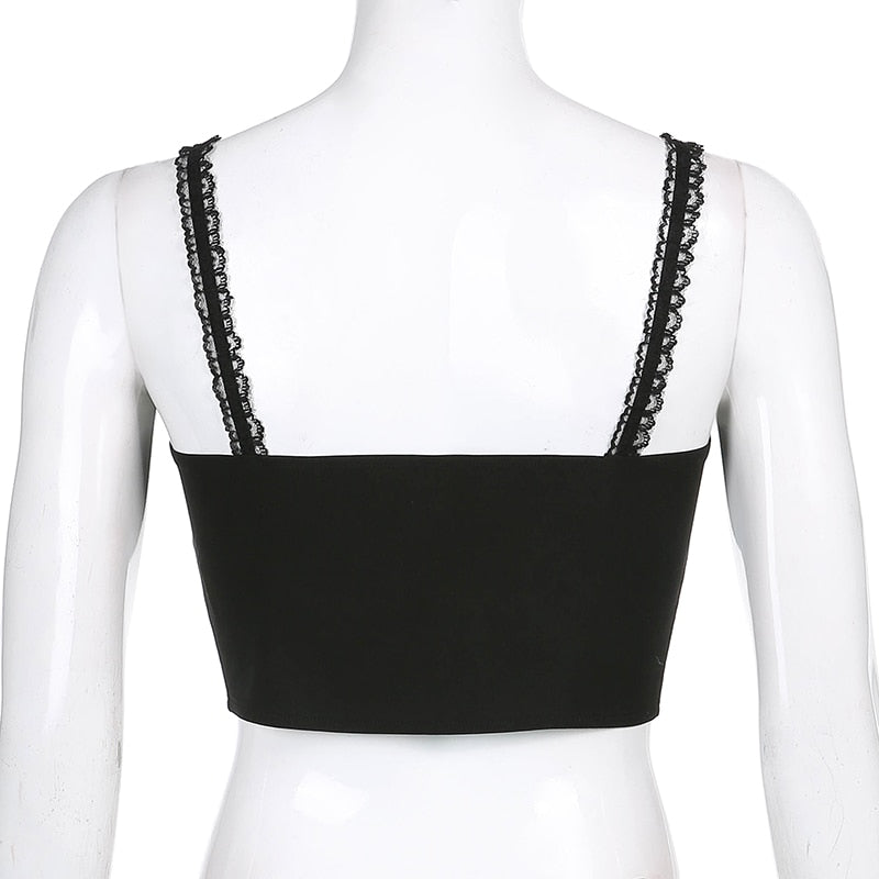 Haut en Dentelle Noir Dos