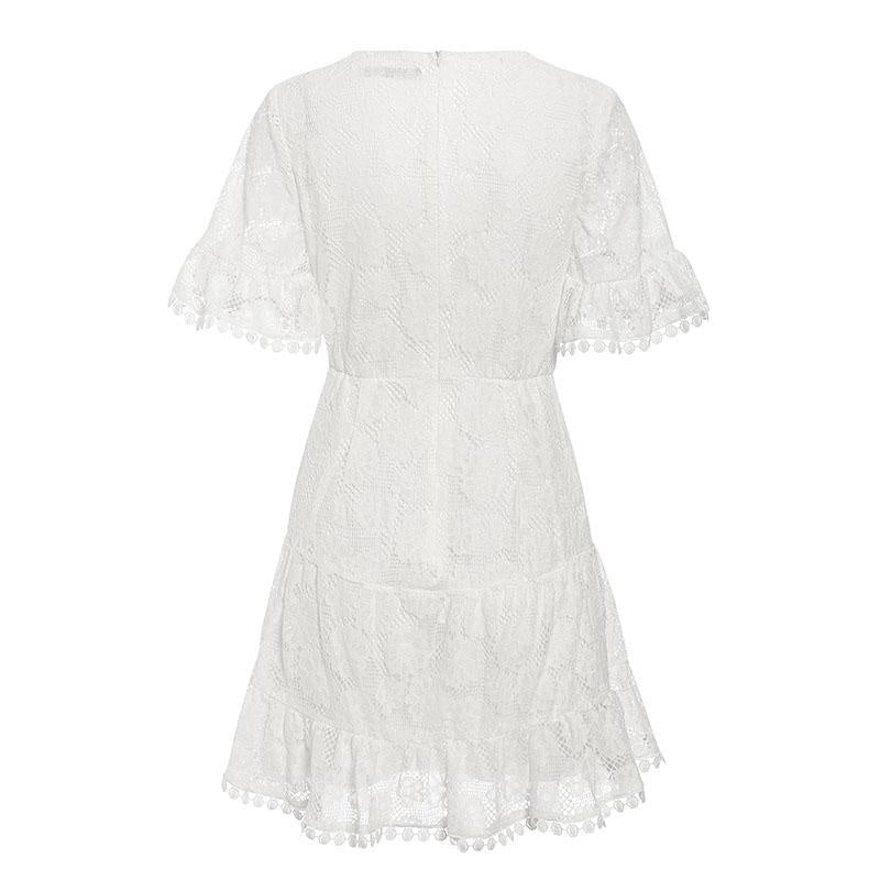 Robe Dentelle Blanc Femme