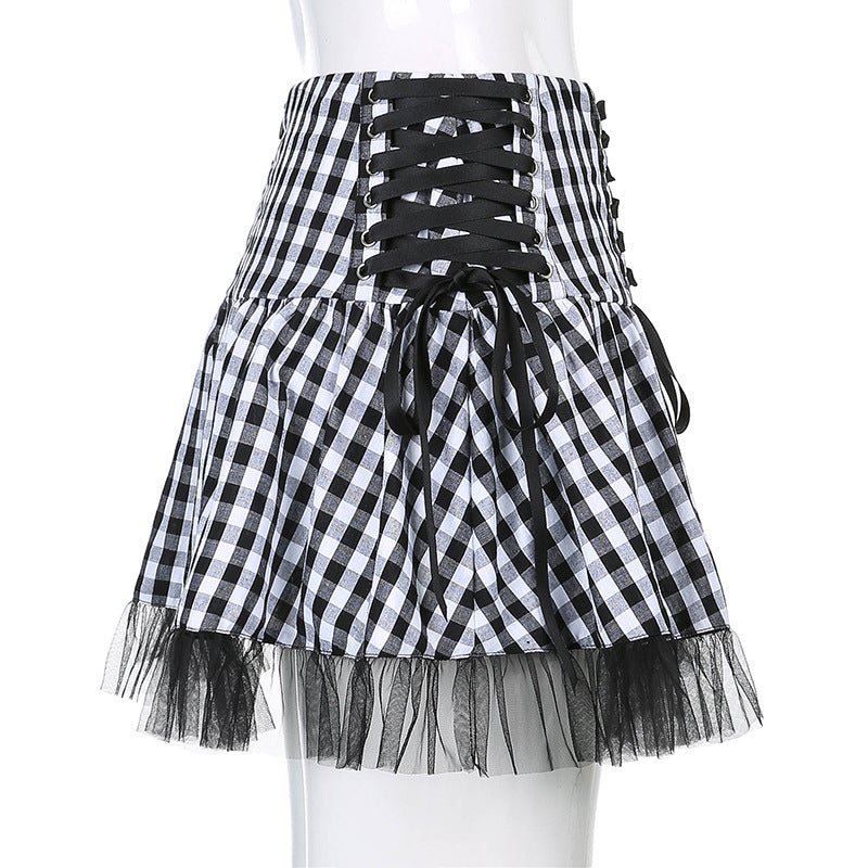 Jupe Dentelle Blanche Noire