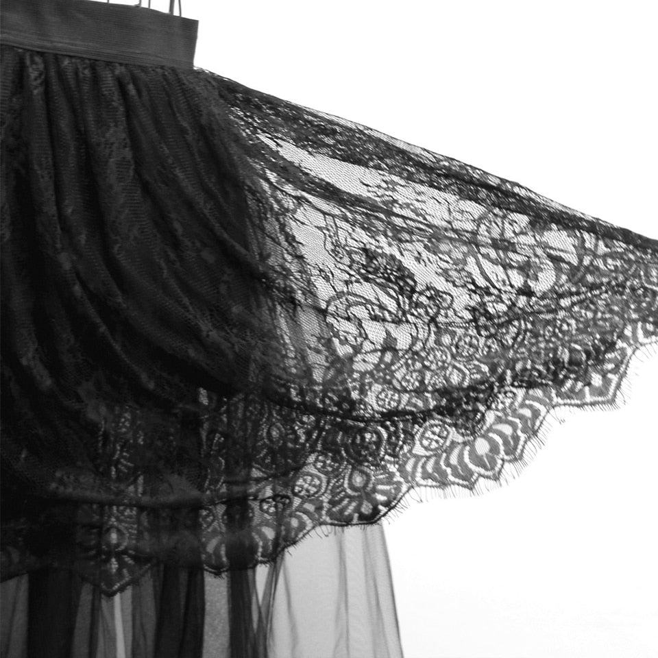 Jupe Longue Dentelle Noire