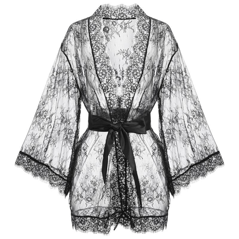 Kimono Dentelle Noir