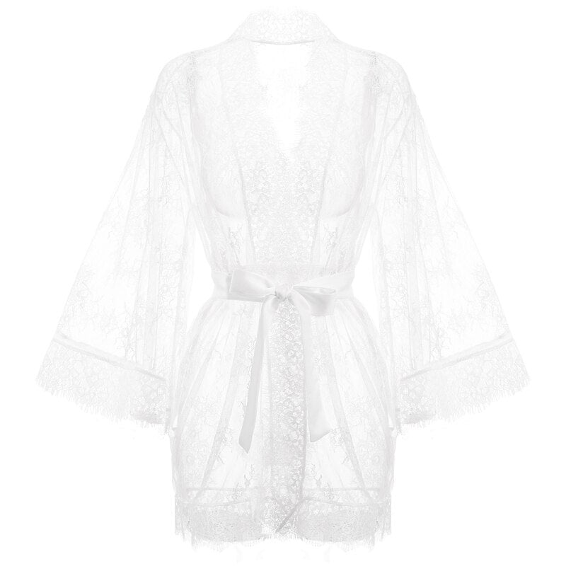 Kimono Dentelle Blanc