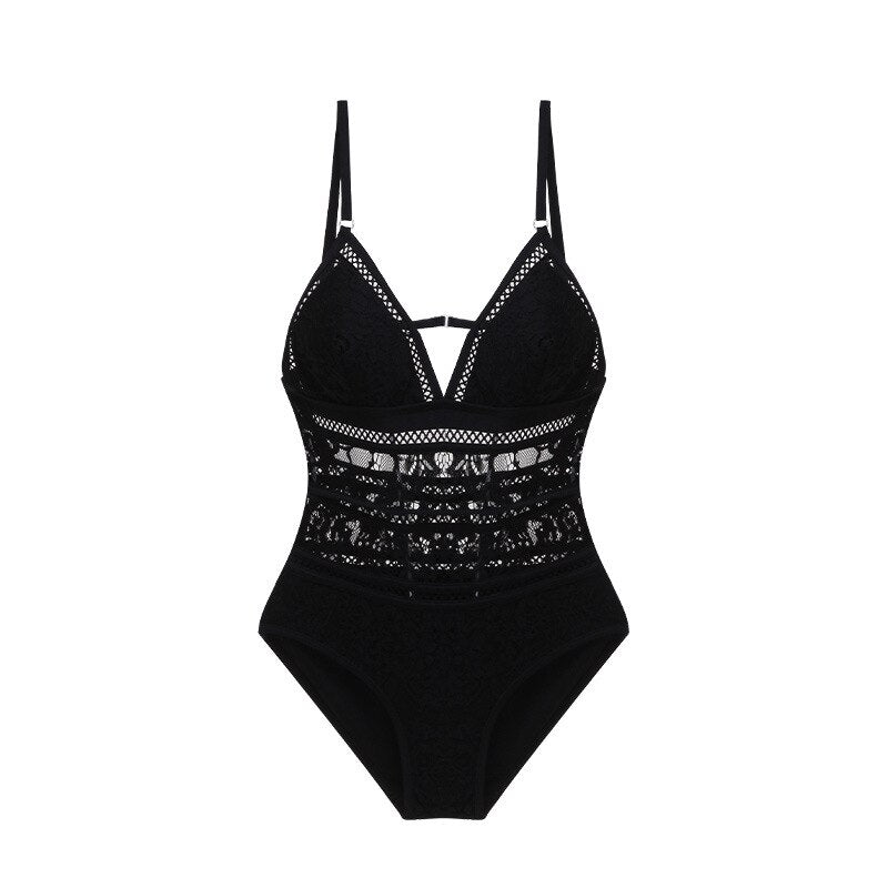 Maillot de Bain Dentelle Noir
