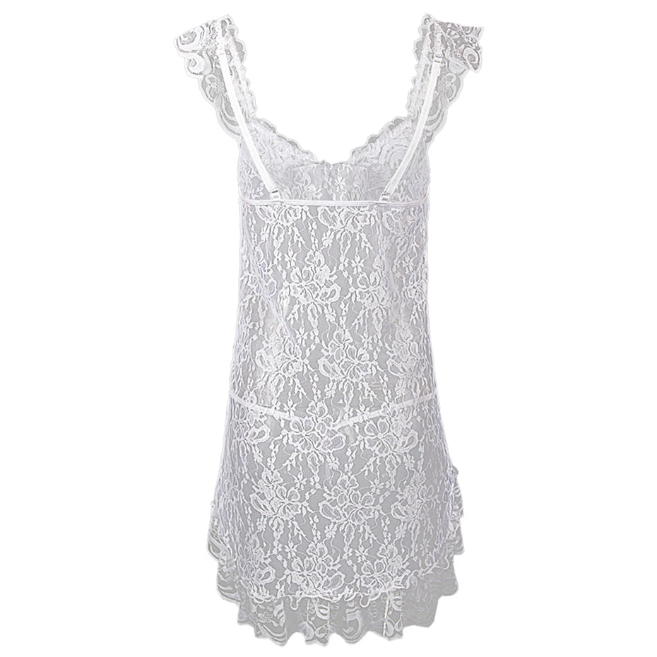 Nuisette Dentelle Court Blanche