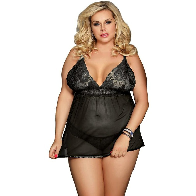 Nuisette Dentelle Femme Ronde