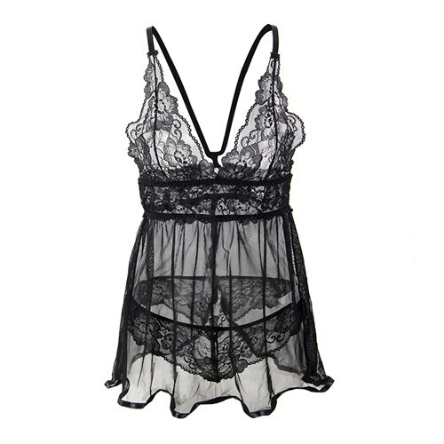 Nuisette Dentelle Femme Ronde Noir