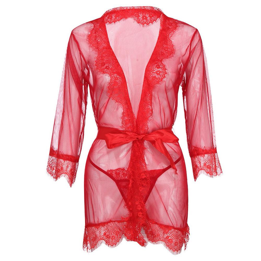 Nuisette Dentelle Grossesse Rouge