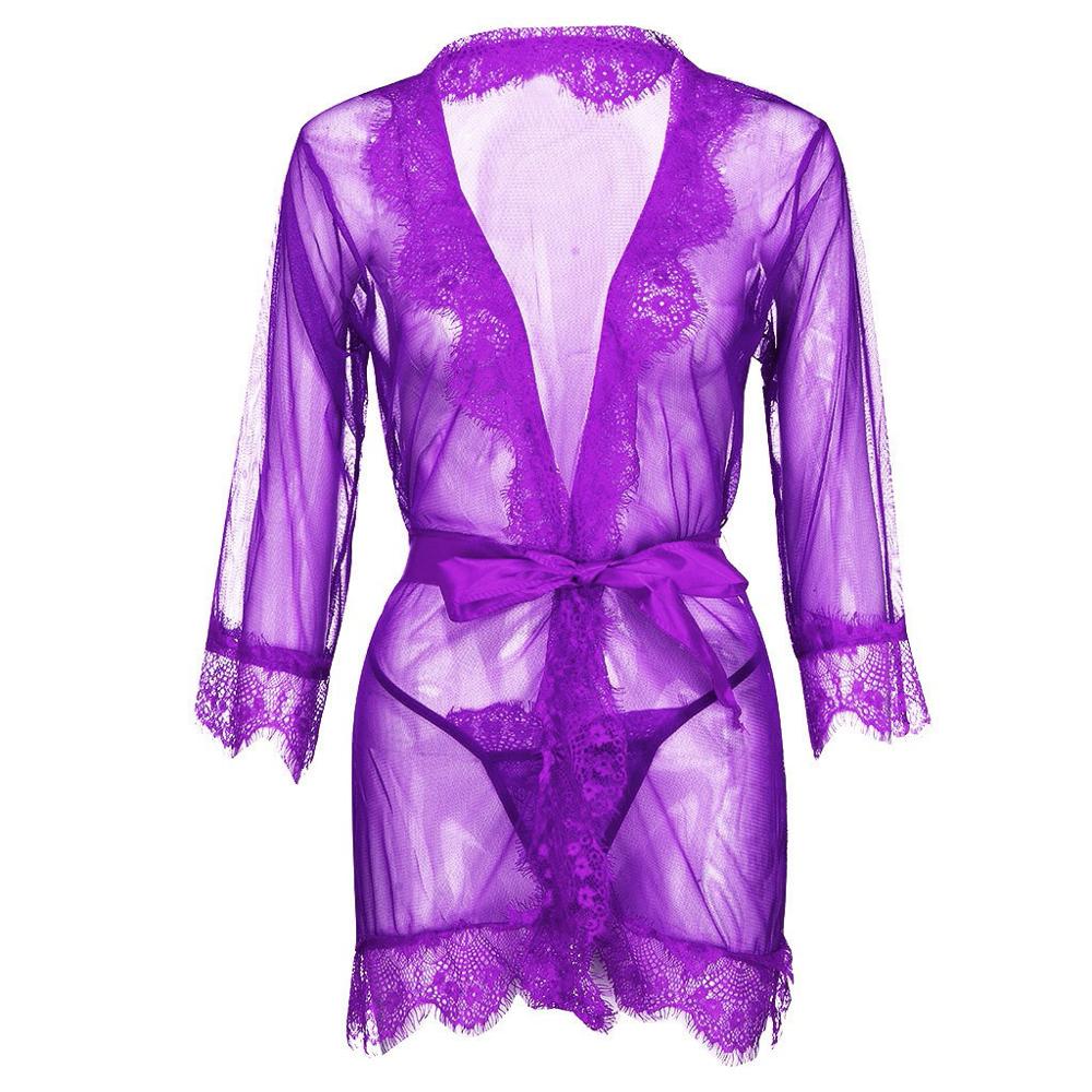 Nuisette Dentelle Grossesse Violet