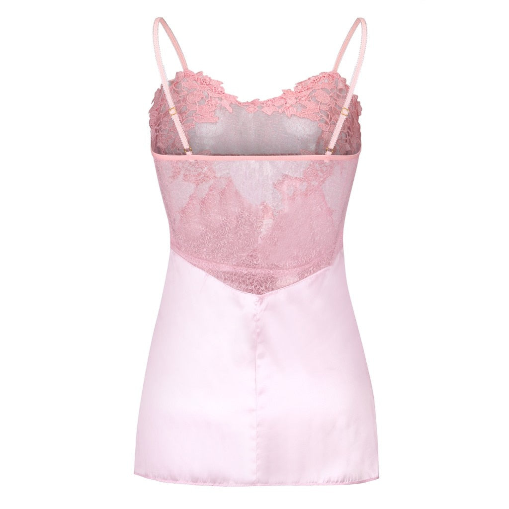 Nuisette Dentelle Rose Clair