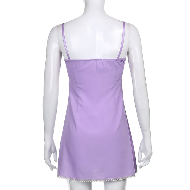Nuisette Dentelle Violette Dos