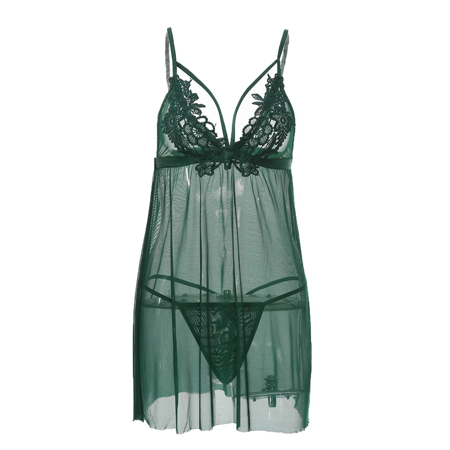 Nuisette Dentelle de Calais Vert