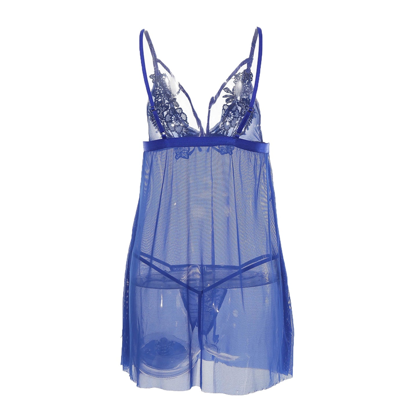 Nuisette Dentelle de Calais Bleu