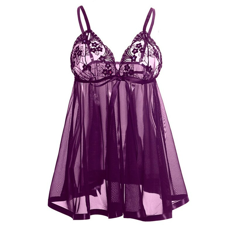 Nuisette Femme Dentelle Grande Taille Violet