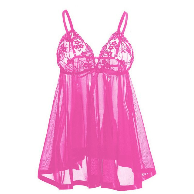 Nuisette Femme Dentelle Grande Taille Rose