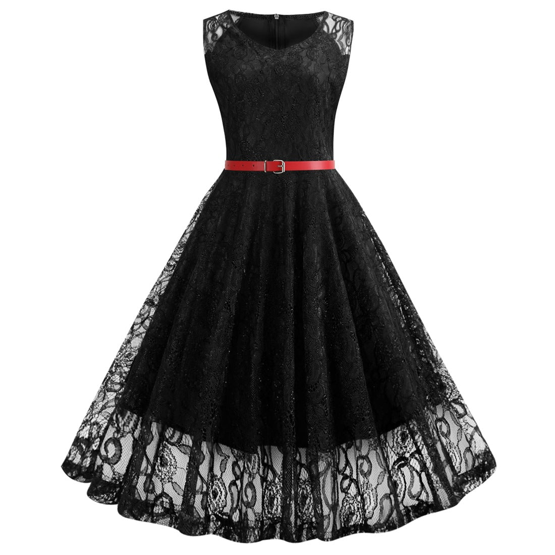 Robe Ample Dentelle Noir