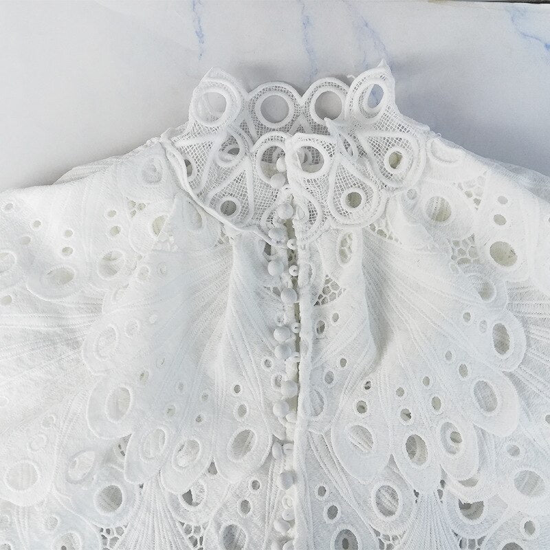 Robe Blanche Longue Dentelle
