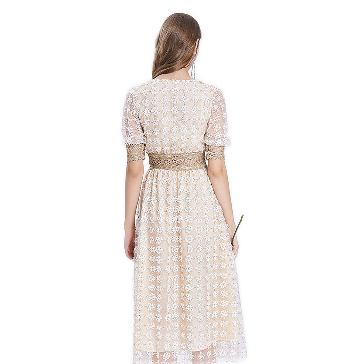 Robe Dentelle Abricot