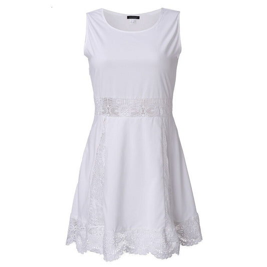 Robe Dentelle Blanche Bohème Courte