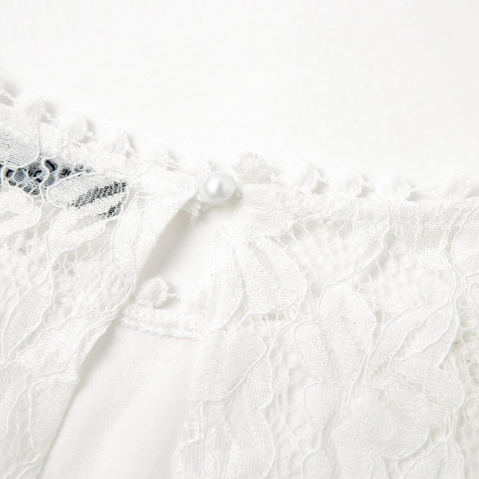 Robe Dentelle Blanche Fleurs