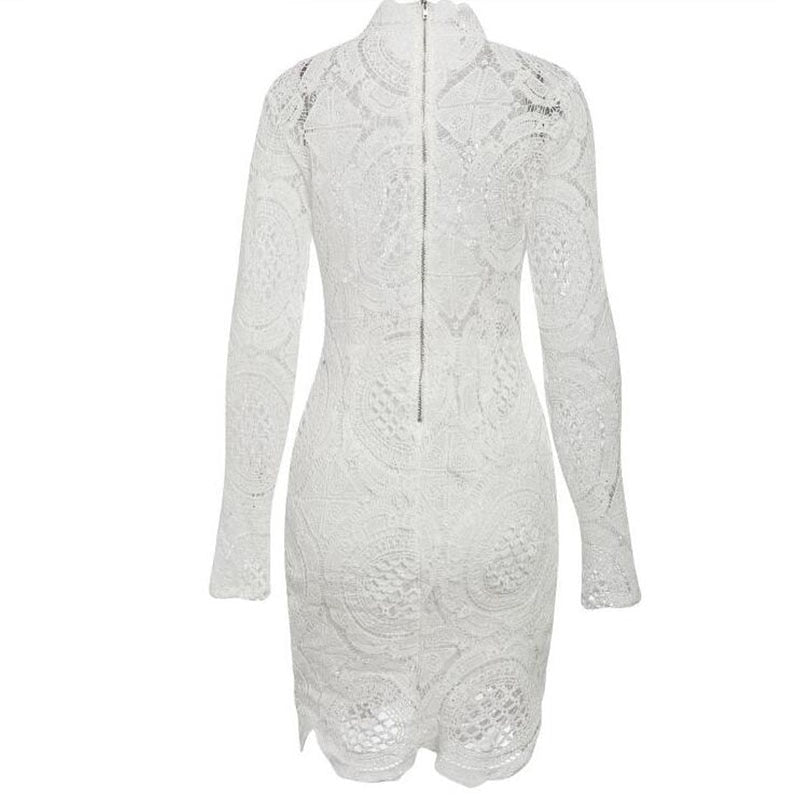 Robe Dentelle Blanc Moulant