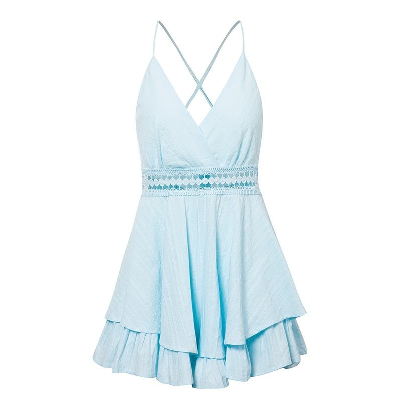 Robe Dentelle Bleu
