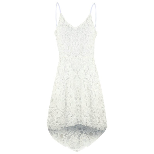 Robe Dentelle Courte Devant Longue Derrière Blanc