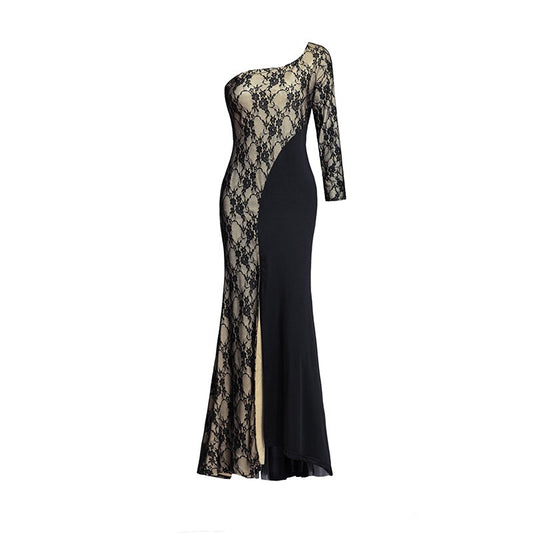 Robe Dentelle Cérémonie Femme Noir