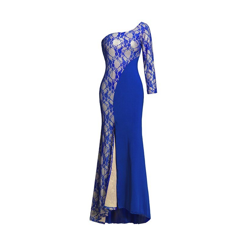 Robe Dentelle Cérémonie Femme Bleu