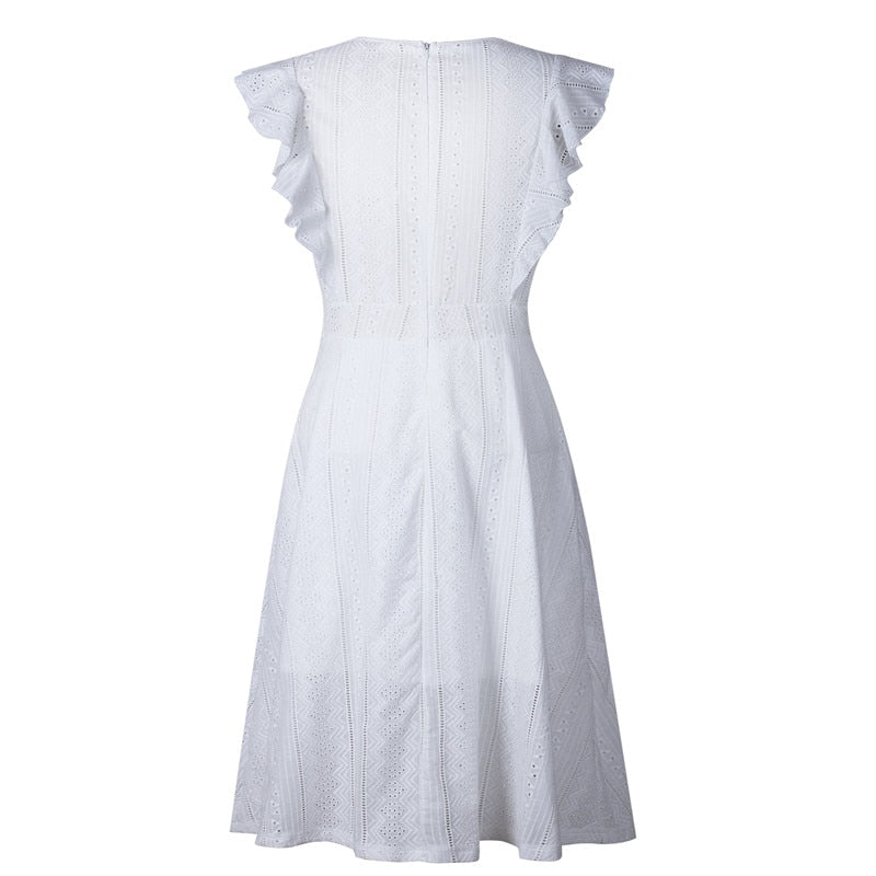 Robe Dentelle Été Blanche