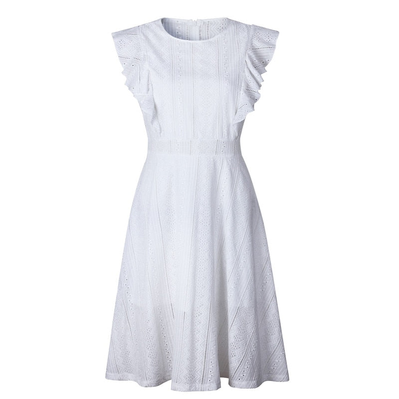 Robe Dentelle Été Blanc