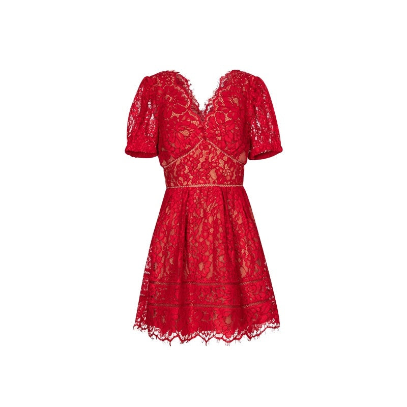 Robe Dentelle Femme Rouge