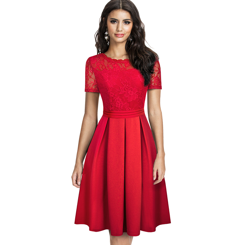 Robe Dentelle Mi-Longue