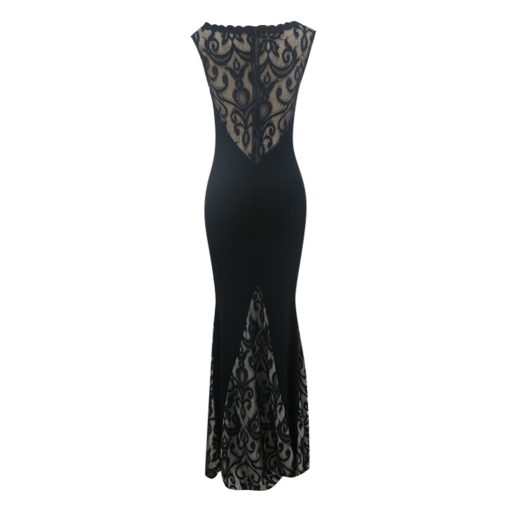 Robe Dentelle Noir Dos