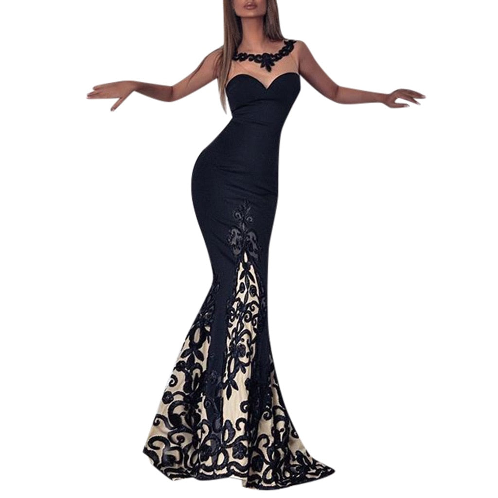 Robe Dentelle Noir Femme