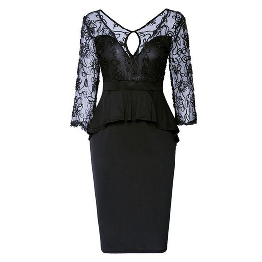 Robe Dentelle Noir Femme