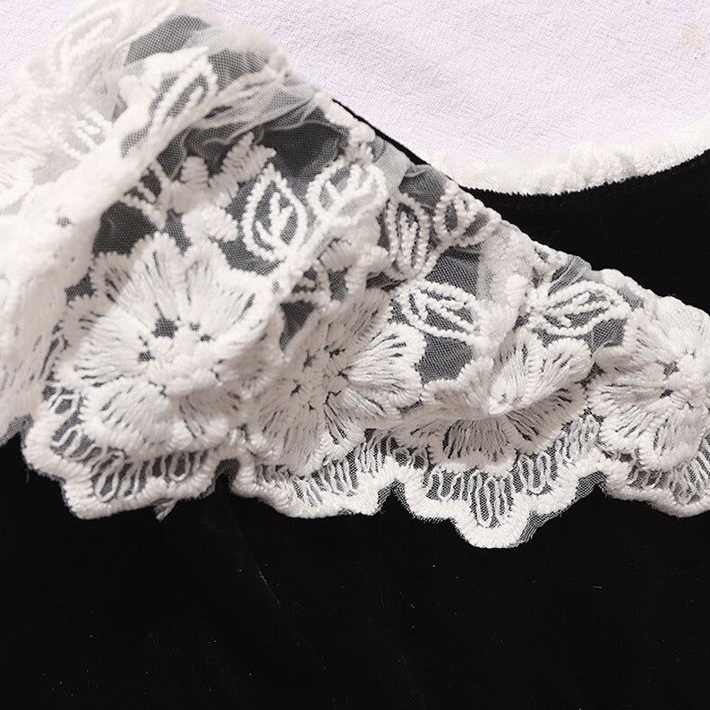 Robe Dentelle Noire Longue