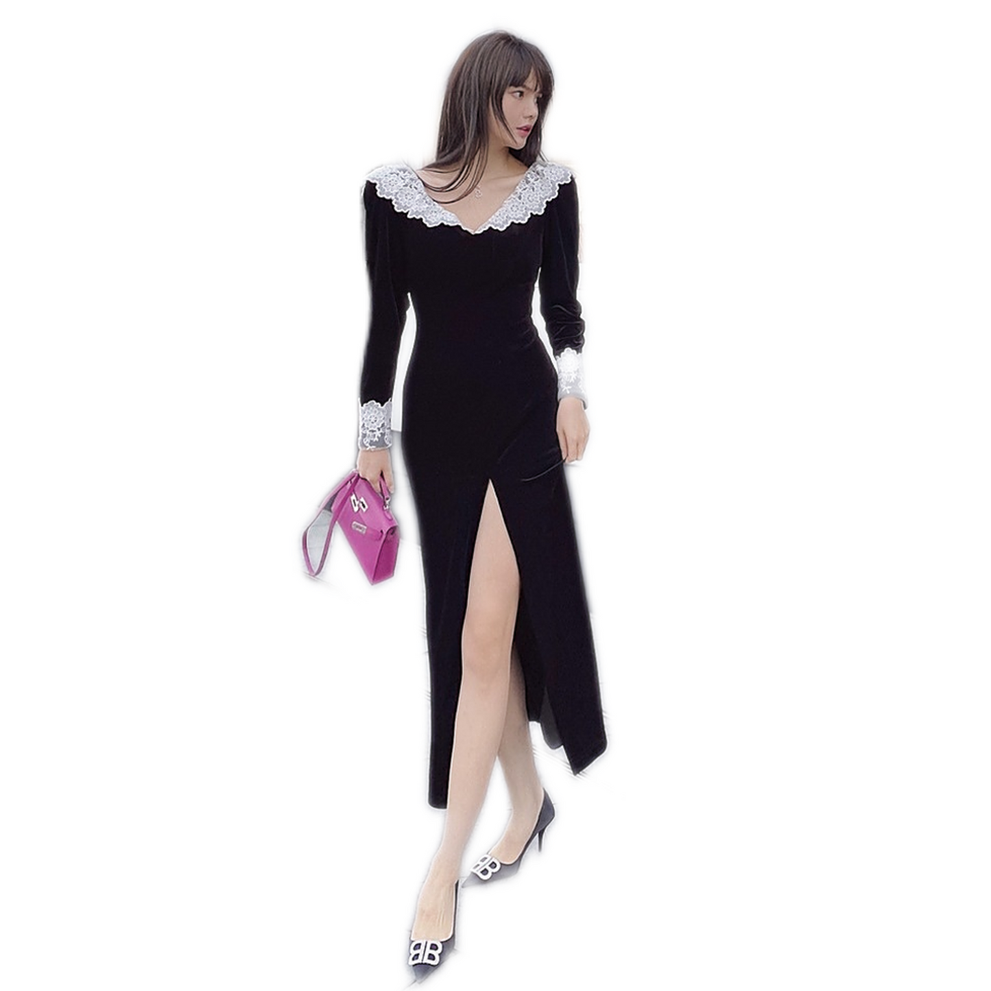 Robe Dentelle Noire Longue Femme