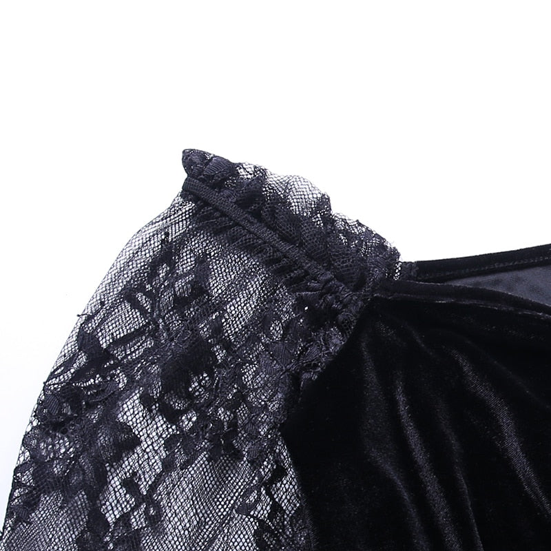 Robe Dentelle Noire Manches Longues