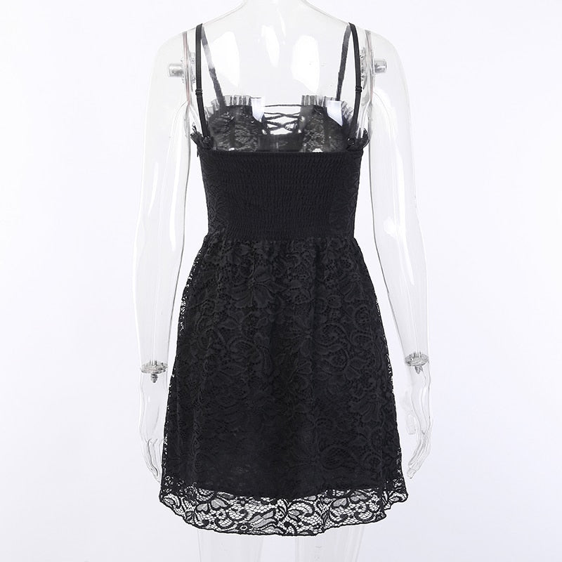 Robe Dentelle Noire Dos