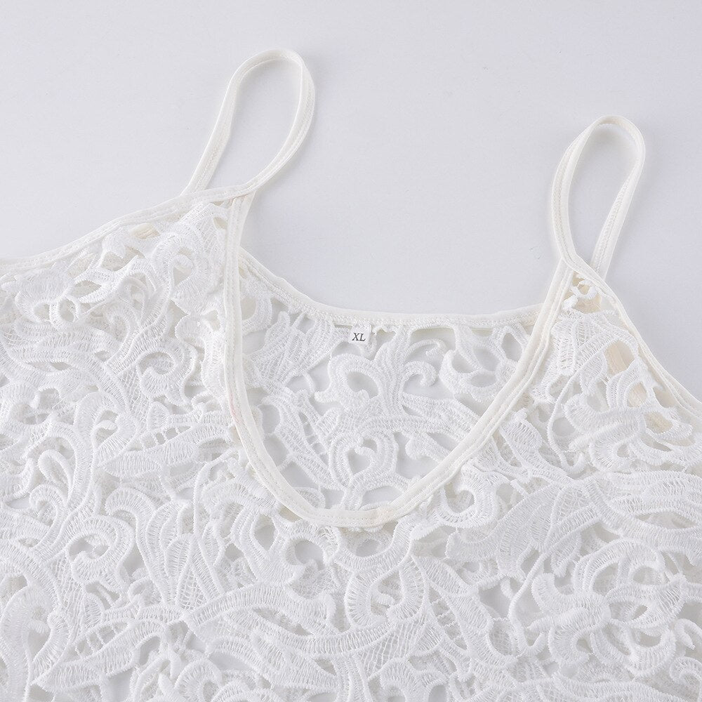 Robe Dentelle Plage Blanche